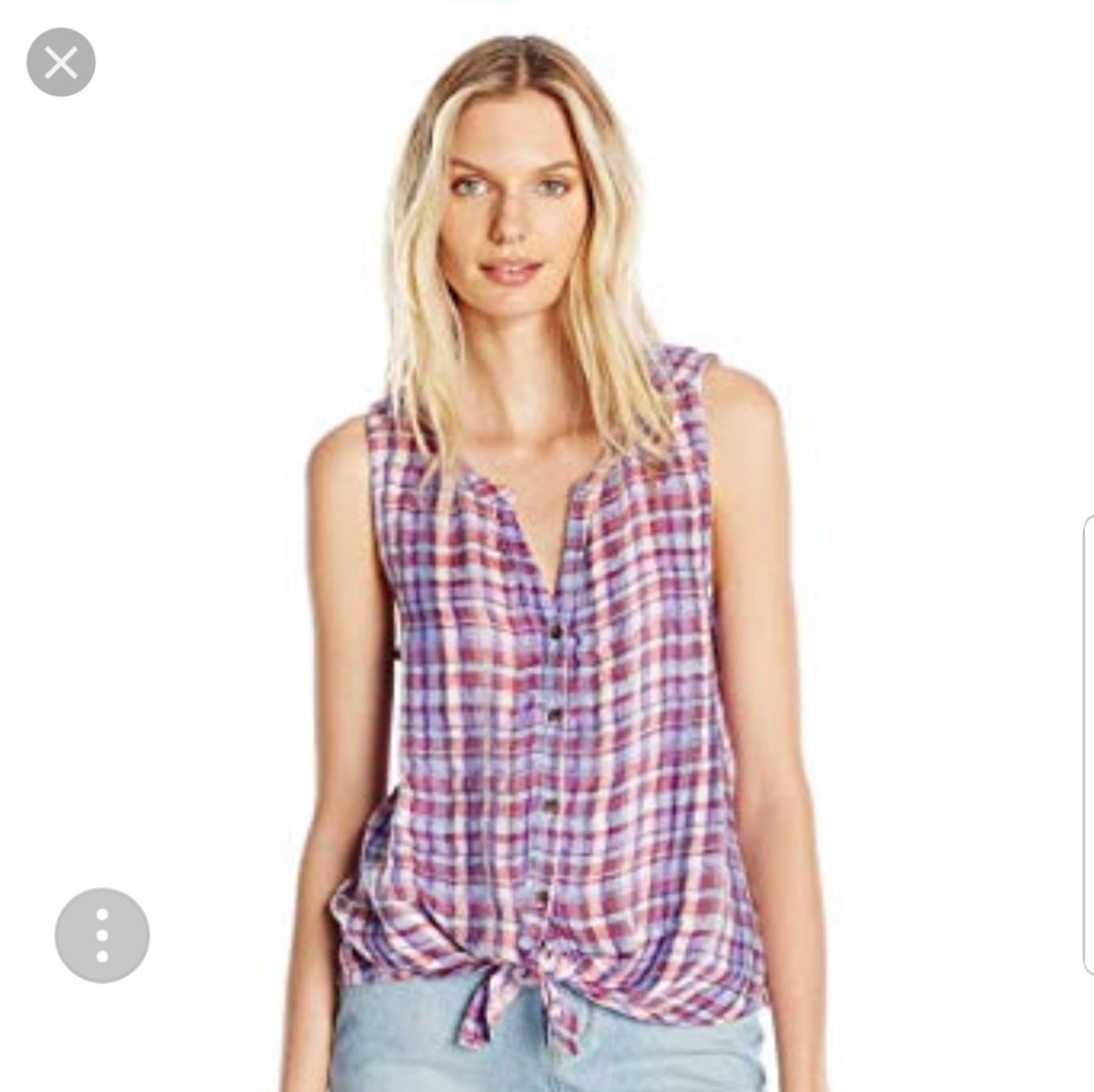 New Lucky Brand Large Sleeveless 100% linen top